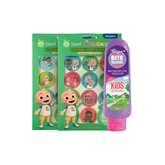 Bite Block Mosquito Protection Bundle with Kids 100mL and 2 Cocomelon Citronella Patches 12s